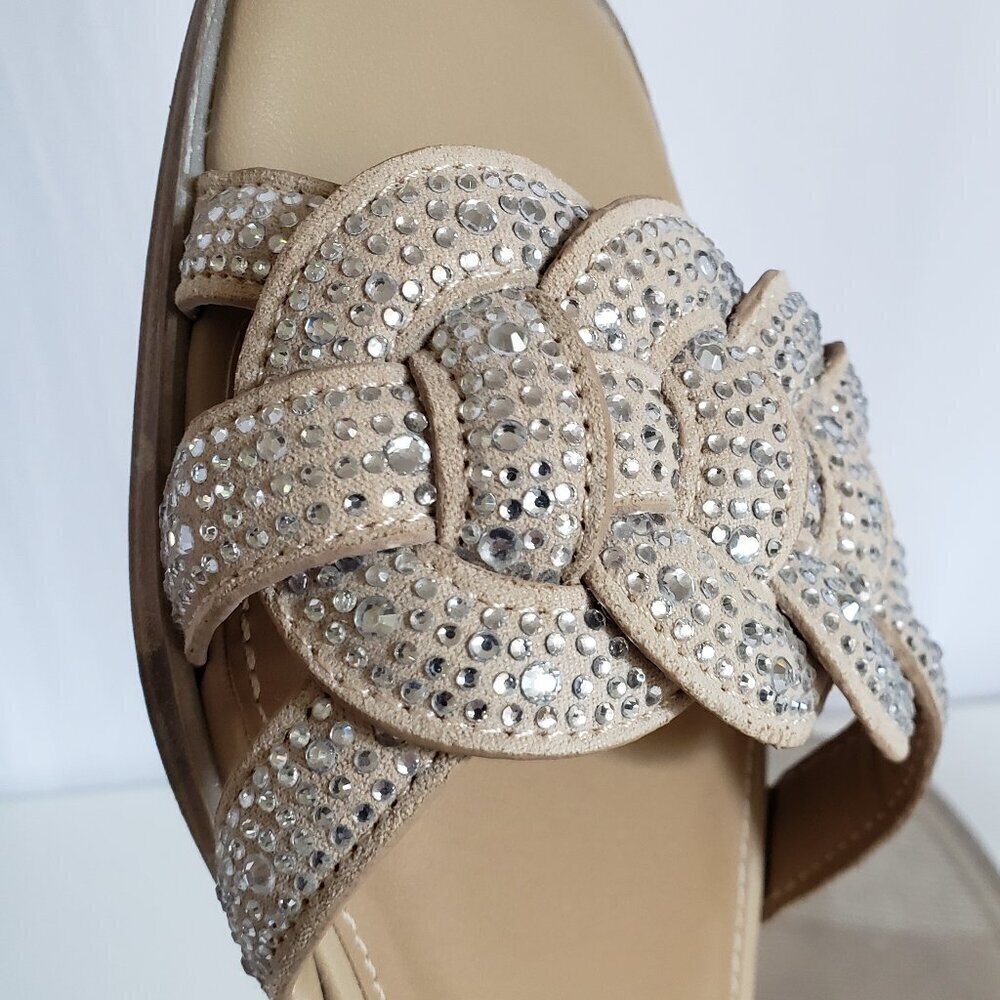 A. New Day - Slip On Tan Shoes with Rhinestones. Size 7 1/2 - Picture 7 of 8